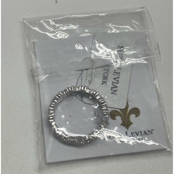 Suzy Levian Sterling Silver Cubic Zirconia Floral Eternity Ring Sz 5.5 New - Picture 8 of 10